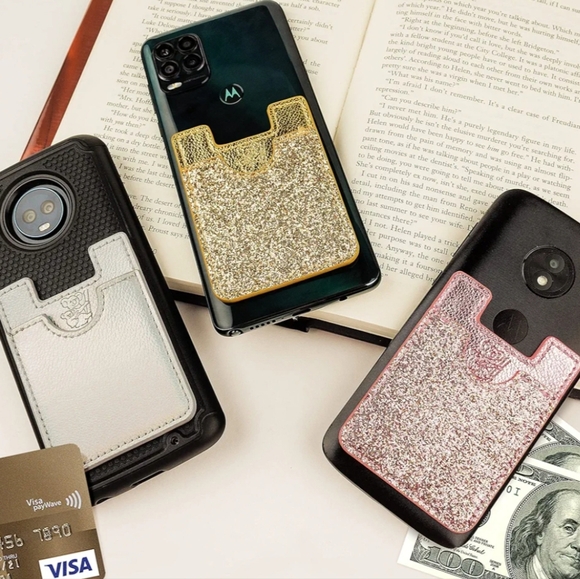 Glitter Koala Pouch - Phone Card Holder, Stick On Wallet (White) - Picture 5 of 8